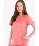 Touch by Med Couture Women's V-Neck Shirttail Solid Scrub Top 7459 V-NECK SHIRTTAIL TOP