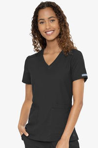 Med Couture Insight 3-Pocket V-Neck Top Women's Scrubs, Tops for scrubs, vneck scrub tops, 3 pocket scrubs