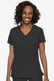 Med Couture Insight Side Pocket V-Neck Scrub Top, Black Scrub Tops, Scrub Tops, V-Neck Scrub Top - 2468 SIDE POCKET TOP