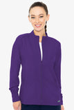 2660 Med Couture Women's Zip Front Warm-Up With Shoulder Yokes