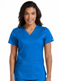 Touch by Med Couture Women's V-Neck Shirttail Solid Scrub Top 7459 V-NECK SHIRTTAIL TOP