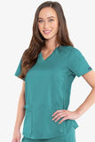 Touch by Med Couture Women's V-Neck Shirttail Solid Scrub Top 7459 V-NECK SHIRTTAIL TOP