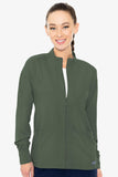 2660 Med Couture Women's Zip Front Warm-Up With Shoulder Yokes