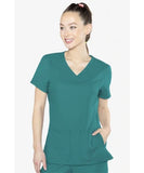 Med Couture Insight Side Pocket V-Neck Scrub Top, Black Scrub Tops, Scrub Tops, V-Neck Scrub Top - 2468 SIDE POCKET TOP