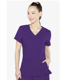 Med Couture Insight Side Pocket V-Neck Scrub Top, Black Scrub Tops, Scrub Tops, V-Neck Scrub Top - 2468 SIDE POCKET TOP